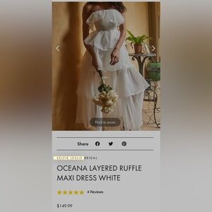 Selfie Leslie Oceana Layered Ruffle Maxi Dress White